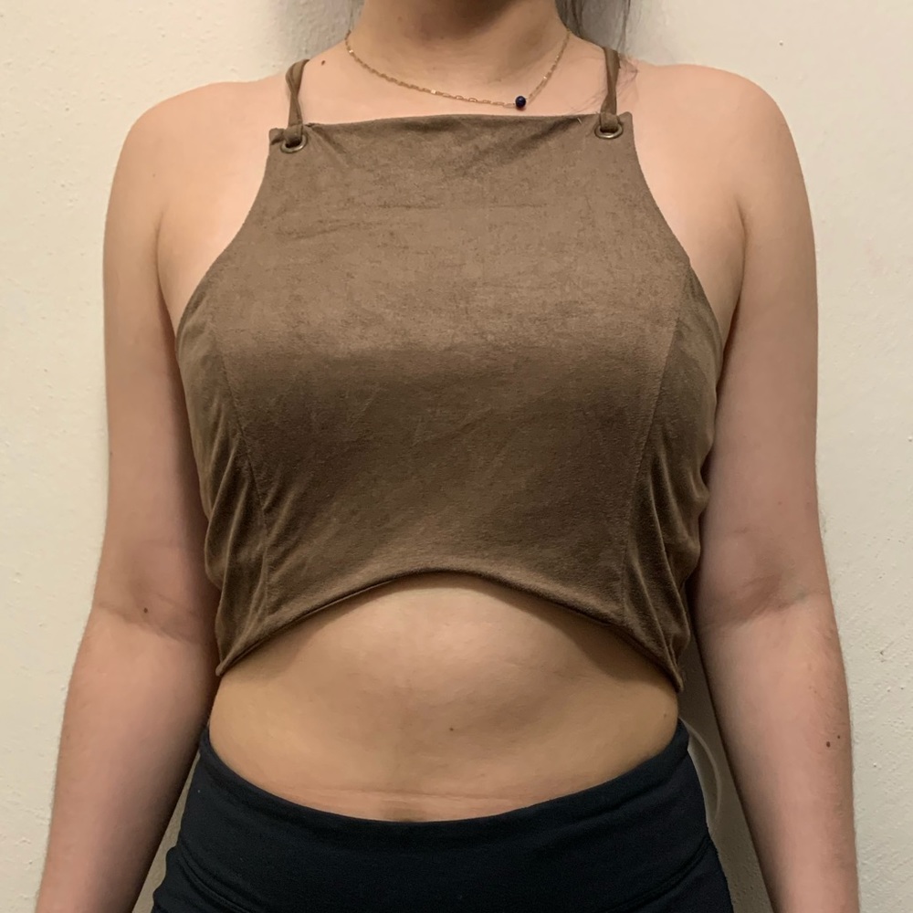 🟤BROWN CROP TOP🟤